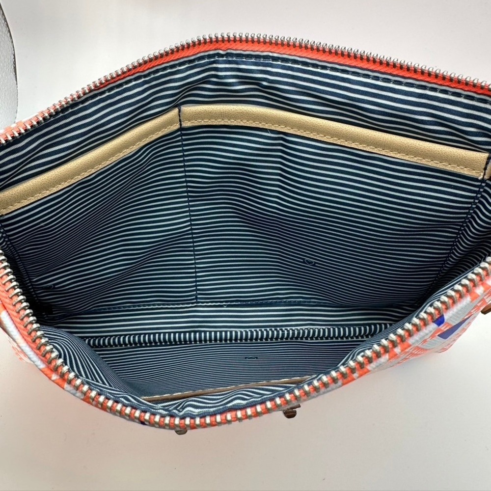 Stella & Dot Geometric Triangle‎ Clutch Bag Handbag Zip Pouch Travel - Picture 7 of 10